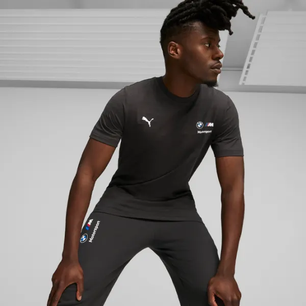 Футболка для мужчин Puma Bmw Mms Jacquard Tee 72% хлопок, 28% полиэстер/ Черный photo 3
