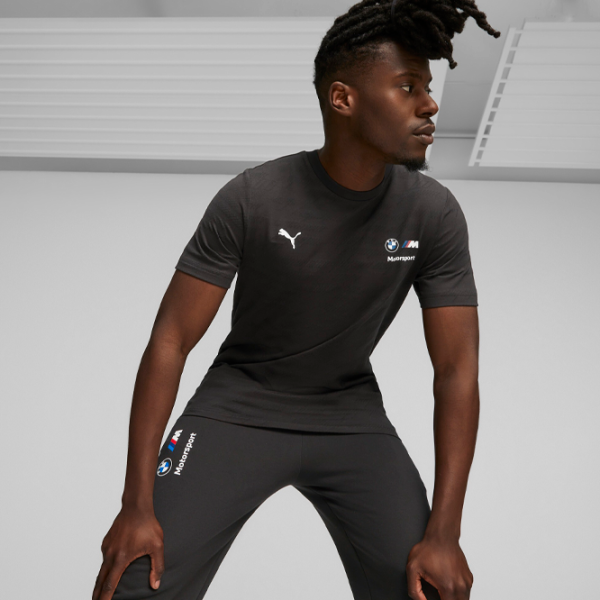 Футболка для мужчин Puma Bmw Mms Jacquard Tee 72% хлопок, 28% полиэстер/ Черный photo 3