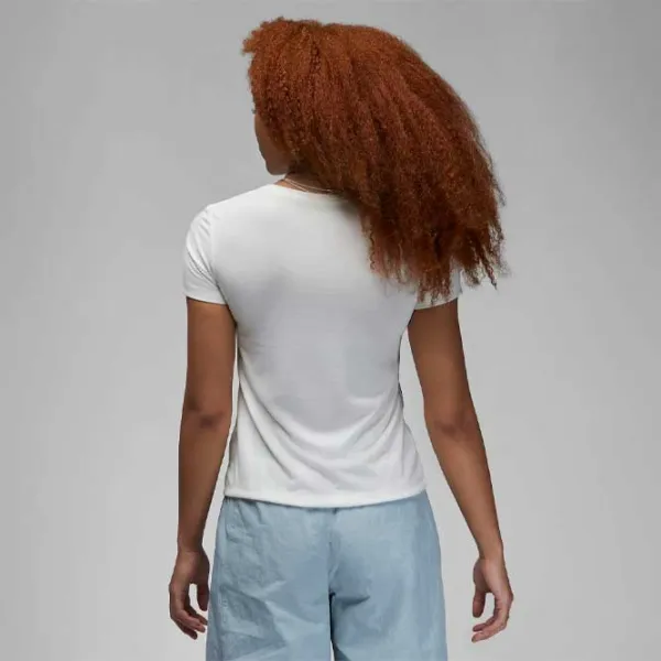 Tricou pentru femei Nike Jordan Slim Ss Tee 49% modal/ White photo 2 Tricou pentru femei Nike Jordan Slim Ss Tee 49% modal/ White photo 2