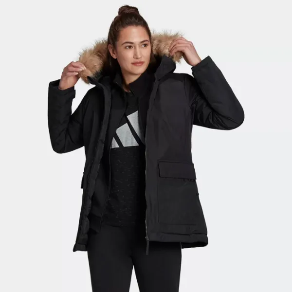 Scurtă pentru femei Adidas W Hooded Parka M/ Black photo 3