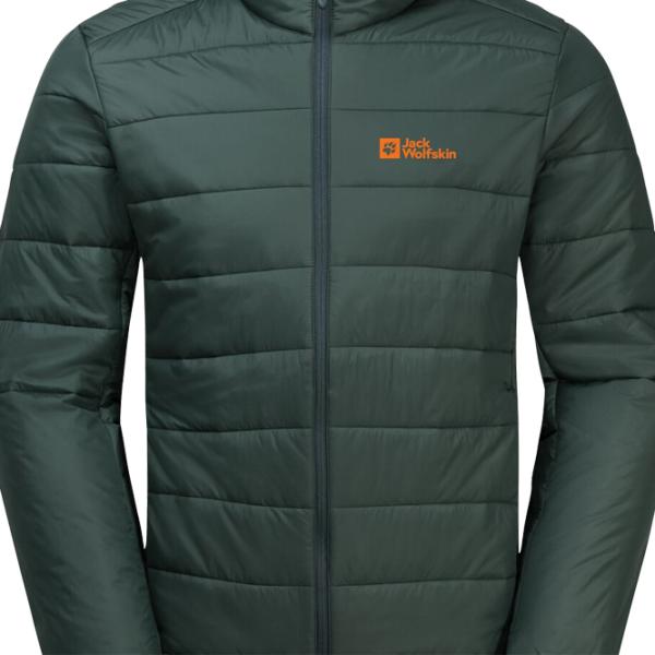 Scurtă pentru bărbați Jack Wolfskin Lapawa Ins Hoody Demisezon/ Olive Green photo 3 Scurtă pentru bărbați Jack Wolfskin Lapawa Ins Hoody Demisezon/ Olive Green photo 3