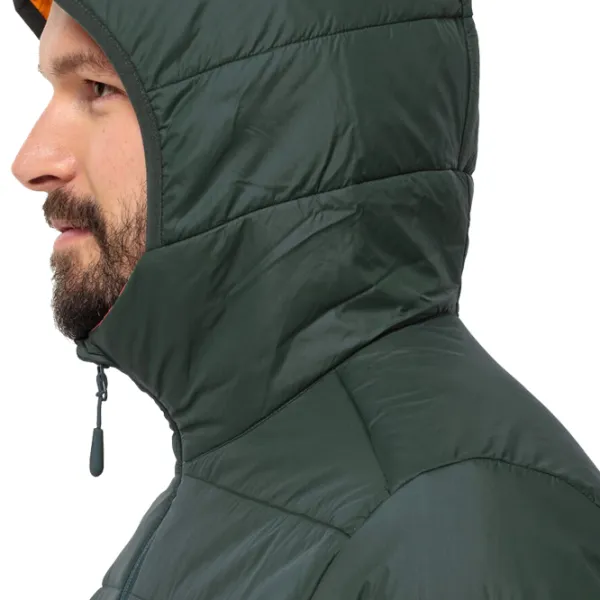 Scurtă pentru bărbați Jack Wolfskin Lapawa Ins Hoody Demisezon/ Olive Green photo 4 Scurtă pentru bărbați Jack Wolfskin Lapawa Ins Hoody Demisezon/ Olive Green photo 4