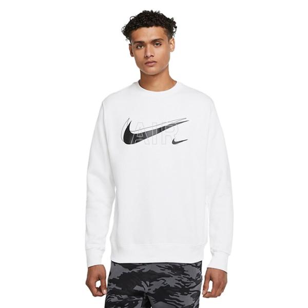 Hanorac pentru bărbați Nike Sweater Sportswear Crew Print Pack Drept/ White photo 2