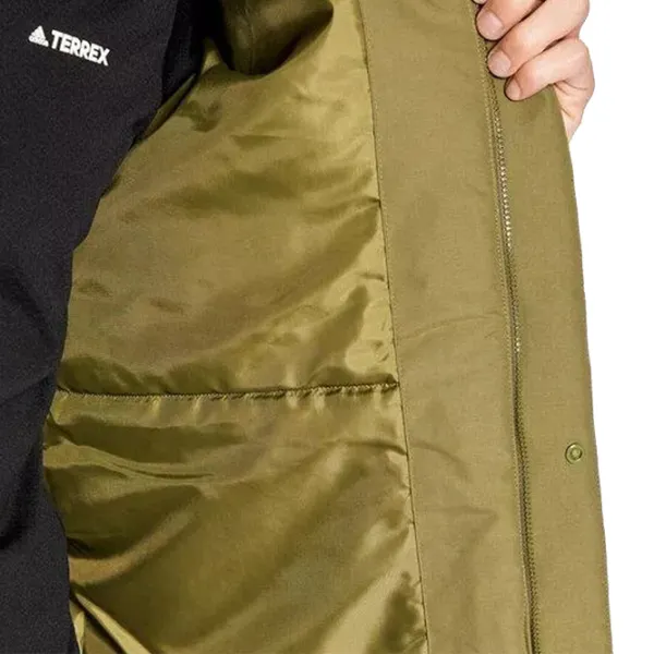Scurtă pentru bărbați Adidas Hooded Jacket Demisezon/ Olive Green photo 3 Scurtă pentru bărbați Adidas Hooded Jacket Demisezon/ Olive Green photo 3