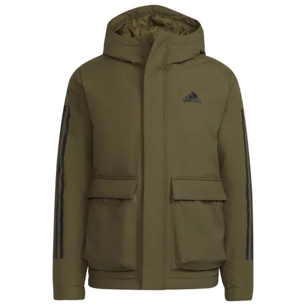 Scurtă pentru bărbați Adidas Hooded Jacket Demisezon/ Olive Green photo 4 Scurtă pentru bărbați Adidas Hooded Jacket Demisezon/ Olive Green photo 4