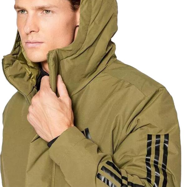 Scurtă pentru bărbați Adidas Hooded Jacket Demisezon/ Olive Green photo 2 Scurtă pentru bărbați Adidas Hooded Jacket Demisezon/ Olive Green photo 2