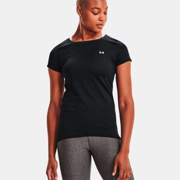 Футболка для женщин Under Armour Tech Mesh SS-BLK 6 % эластан/ Черный photo 2