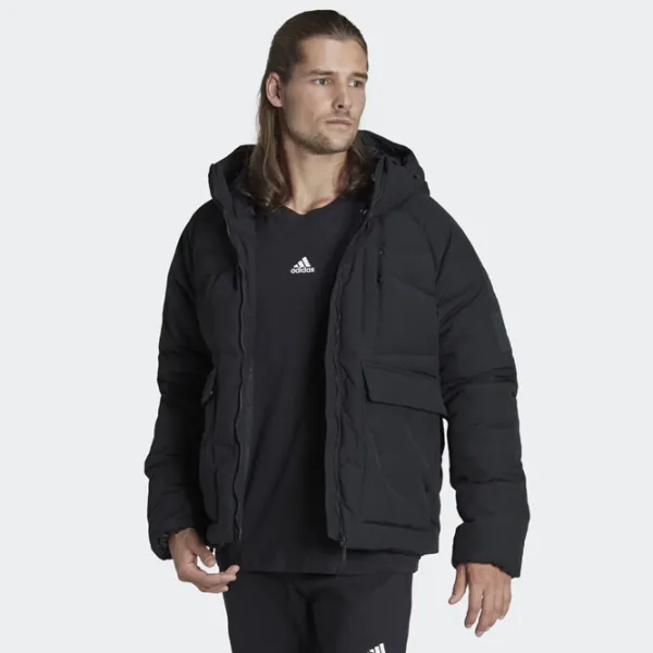 Scurtă pentru bărbați Adidas Big Baffle Jkt Iarnă/ Black photo 3