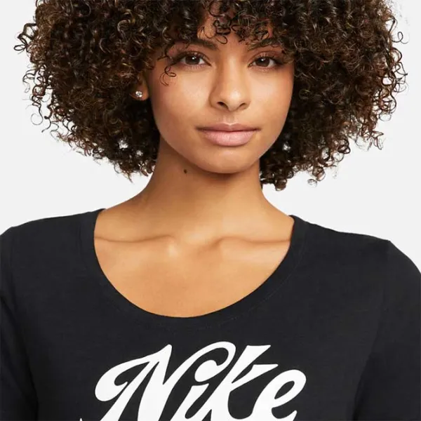 Футболка для женщин Nike Script 42% полиэстер/ Черный photo 3