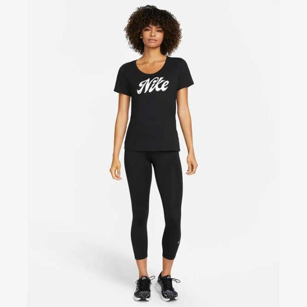 Футболка для женщин Nike Script 42% полиэстер/ Черный photo 4
