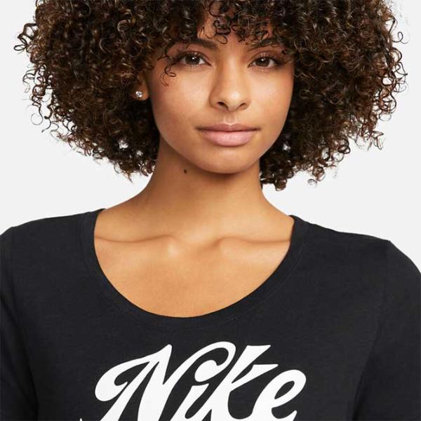 Tricou pentru femei Nike Script 42% poliester/ Black photo 3