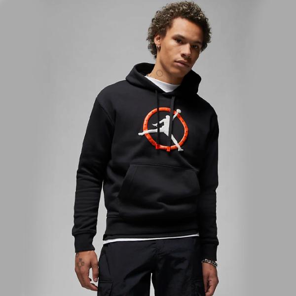 Толстовка для мужчин Nike Jordan Flt Mvp Gfx Flc Po Прямой/ Черный photo 2