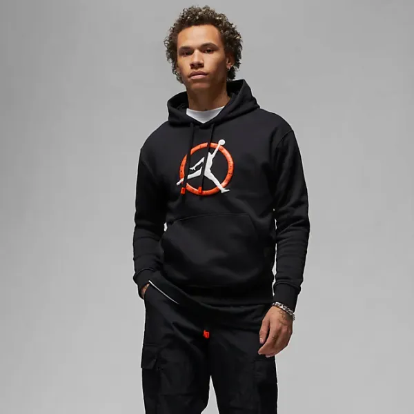 Толстовка для мужчин Nike Jordan Flt Mvp Gfx Flc Po Прямой/ Черный photo 6