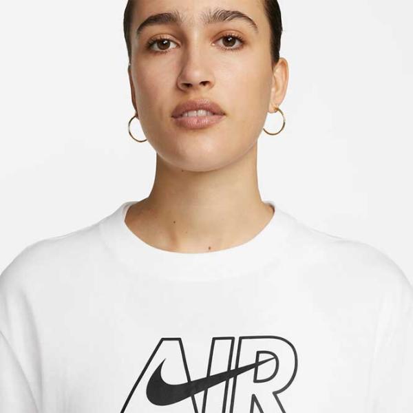 Футболка для женщин Nike W Nsw Tee BfAir Хлопок/ Белый photo 3