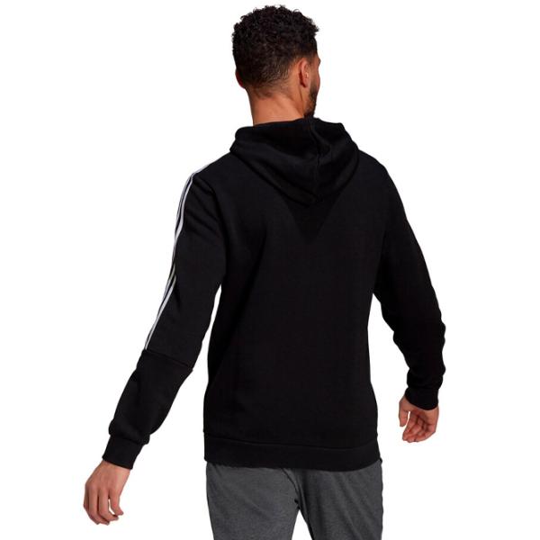 Толстовка для мужчин Adidas 3 Stripes Fleece Прямой/ Черный photo 4