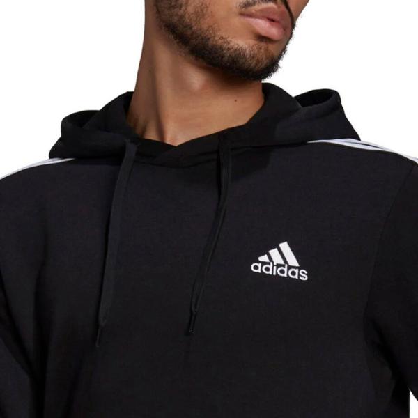 Толстовка для мужчин Adidas 3 Stripes Fleece Прямой/ Черный photo 5