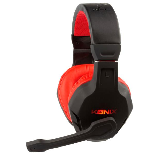 Наушники Konix Drakkar Skald Красный Черный Проводная/ Игровой photo 2