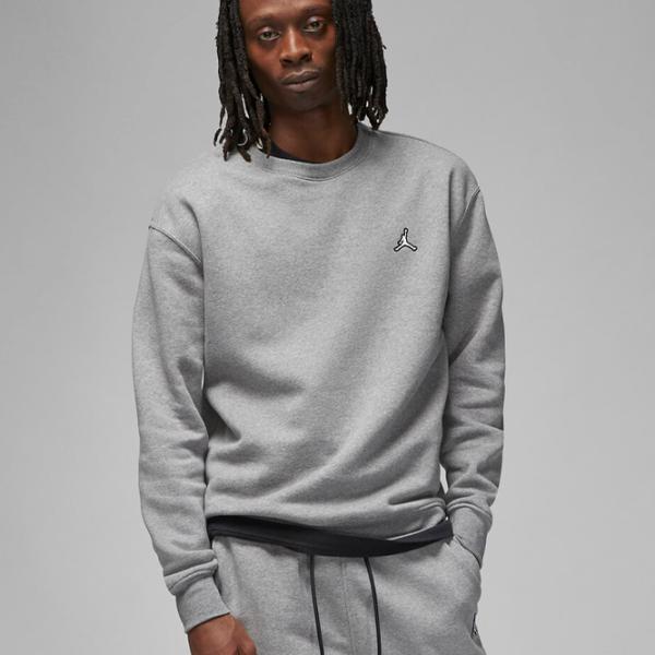 Hanorac pentru bărbați Nike Jordan Ess Flc Crew Drept/ Gray photo 3 Hanorac pentru bărbați Nike Jordan Ess Flc Crew Drept/ Gray photo 3