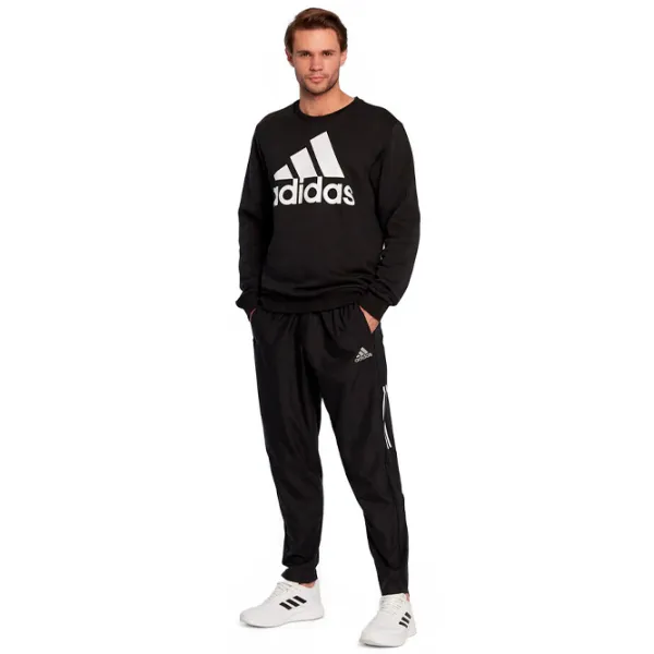 Hanorac pentru bărbați Adidas Sweater Box Logo Fleece Drept/ Black photo 4