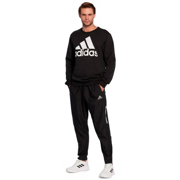 Hanorac pentru bărbați Adidas Sweater Box Logo Fleece Drept/ Black photo 4