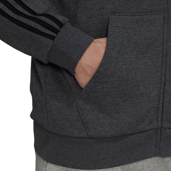 Толстовка для мужчин Adidas 3 Stripes Fleece Прямой/ Grey photo 4
