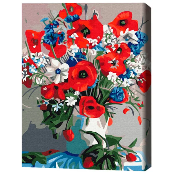 Картина по номерам BrushMe Маки в вазе 50 x 40 см/ Вертикальная photo 3