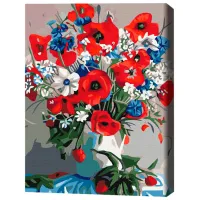 Pictură pe numere BrushMe Maci în vază 50 x 40 cm/ Verticală photo 3