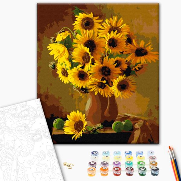 Картина по номерам BrushMe Оранжевые подсолнухи 50 x 40 см/ Вертикальная photo 2 Картина по номерам BrushMe Оранжевые подсолнухи 50 x 40 см/ Вертикальная photo 2