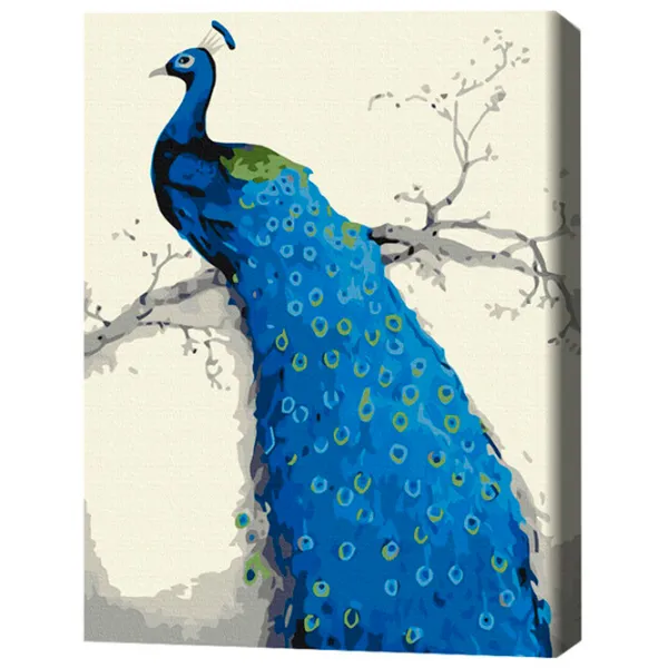 Картина по номерам BrushMe Синий павлин 50 x 40 см/ Вертикальная photo 3 Картина по номерам BrushMe Синий павлин 50 x 40 см/ Вертикальная photo 3