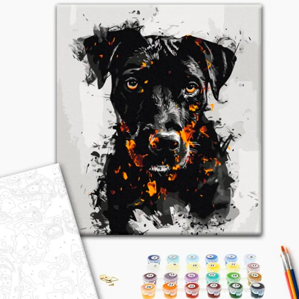 Картина по номерам BrushMe Огненная собака 50 x 40 см/ Вертикальная photo 2 Картина по номерам BrushMe Огненная собака 50 x 40 см/ Вертикальная photo 2