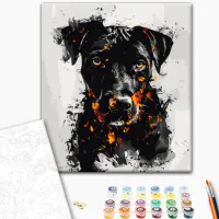 Картина по номерам BrushMe Огненная собака 50 x 40 см/ Вертикальная photo 2