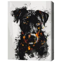 Картина по номерам BrushMe Огненная собака 50 x 40 см/ Вертикальная photo 3