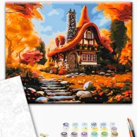 Pictură pe numere BrushMe Casa toamnei 50 x 40 cm/ Orizontală photo 2