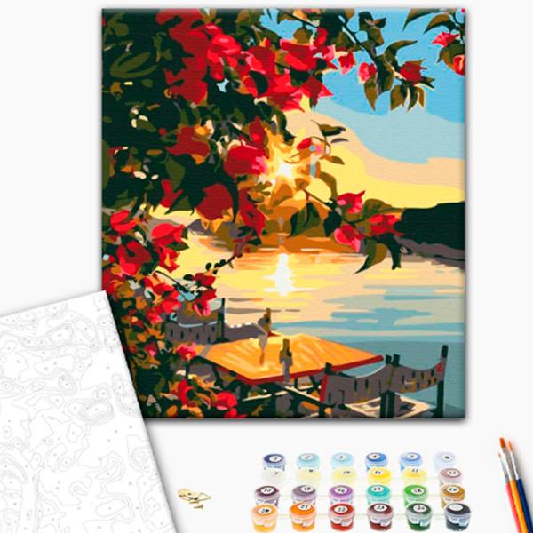 Картина по номерам BrushMe Закат солнца на причале 50 x 40 см/ Вертикальная photo 2 Картина по номерам BrushMe Закат солнца на причале 50 x 40 см/ Вертикальная photo 2