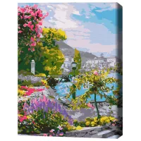 Картина по номерам BrushMe Старинный сад у моря 50 x 40 см/ Вертикальная photo 3