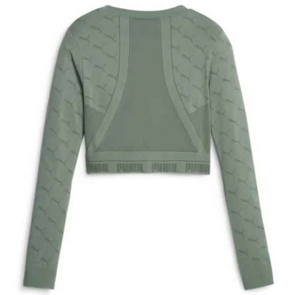 Tricou pentru femei Puma Evoknit Longsleeve Tee 94% nailon/ Green photo 2