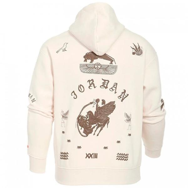 Hanorac pentru bărbați Nike Jordan Flt Artst Srs Flc Po Drept/ Beige photo 2