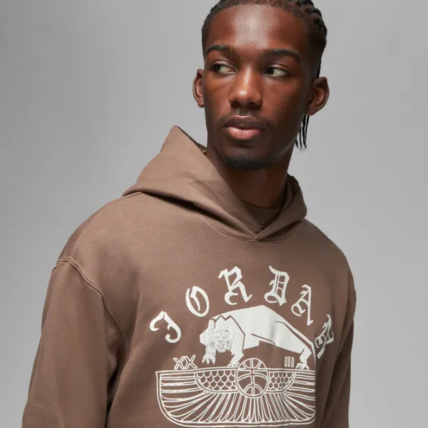 Hanorac pentru bărbați Nike Jordan Flt Artst Srs Flc Po Drept/ Brown photo 4