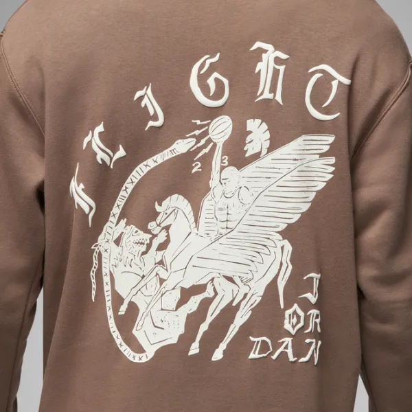 Толстовка для мужчин Nike Jordan Flt Artst Srs Flc Po Прямой/ Коричневый photo 5