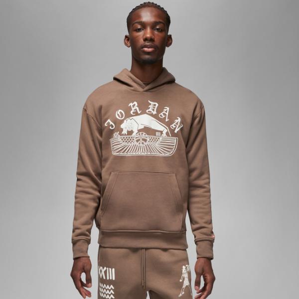 Hanorac pentru bărbați Nike Jordan Flt Artst Srs Flc Po Drept/ Brown photo 3