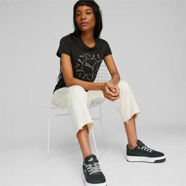 Футболка для женщин Puma Ess+ Graphic Tee Черный photo 4