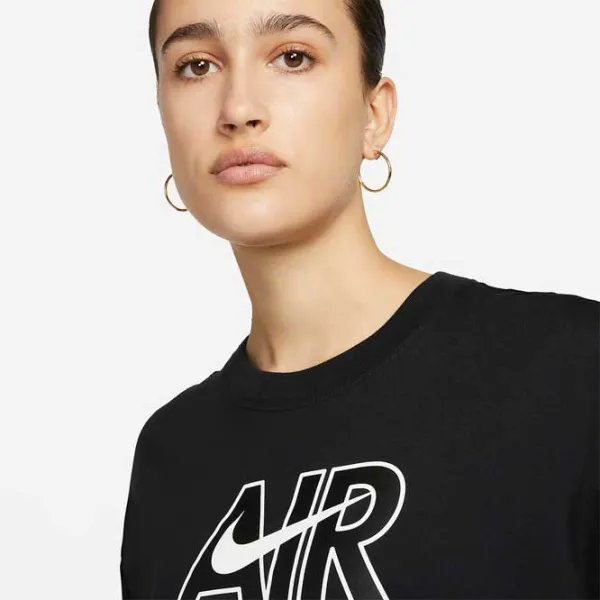 Футболка для женщин Nike W Nsw Tee Bf Air 100% хлопок/ Черный photo 3