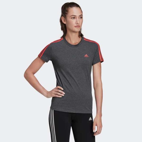 Tricou pentru femei Adidas Shirt 3 Stripes Bumbac/ Gray photo 4
