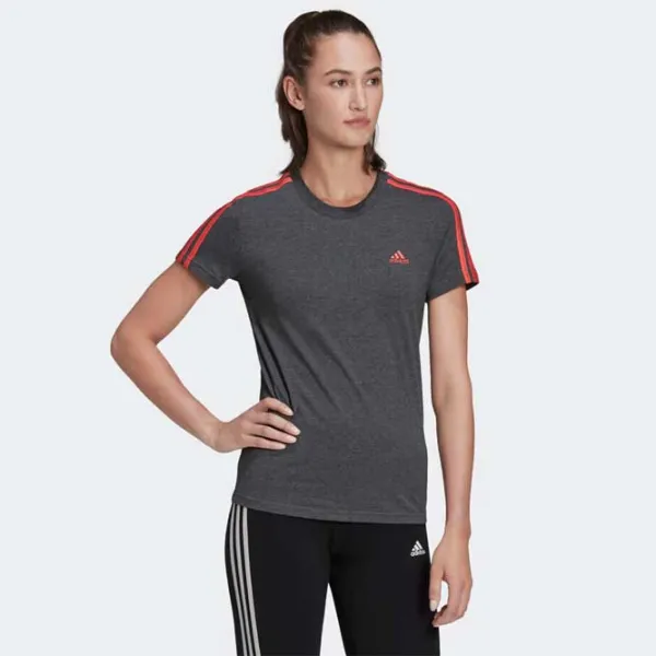Tricou pentru femei Adidas Shirt 3 Stripes Bumbac/ Gray photo 6
