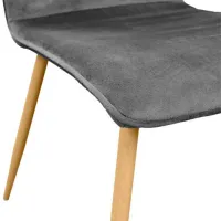Scaun de bucătărie DecoPrim Ariel Catifea/ Gray photo 5