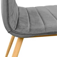 Scaun de bucătărie DecoPrim Ariel Catifea/ Gray photo 6