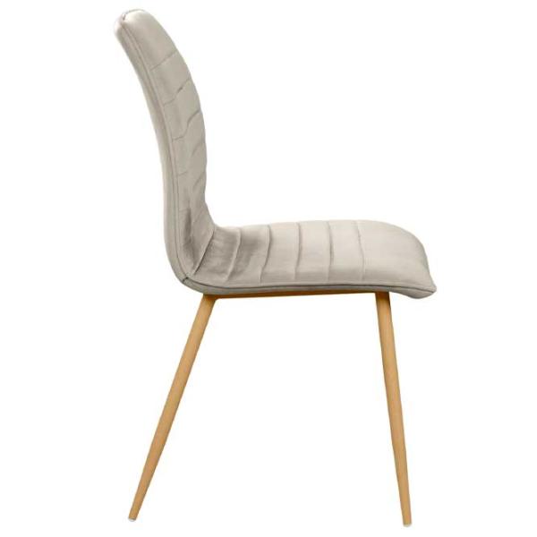 Scaun de bucătărie DecoPrim Ariel Catifea/ Beige photo 3 Scaun de bucătărie DecoPrim Ariel Catifea/ Beige photo 3
