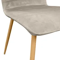 Scaun de bucătărie DecoPrim Ariel Catifea/ Beige photo 5