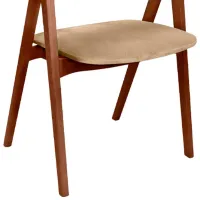 Scaun de bucătărie DecoPrim Logan Catifea/ Brown Beige photo 3