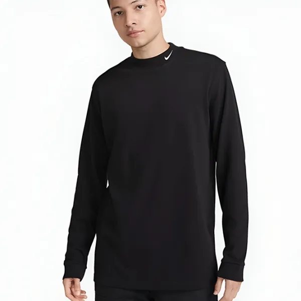 Hanorac pentru bărbați Nike M Nl Ls Mock Neck Shirt Drept/ Black photo 2